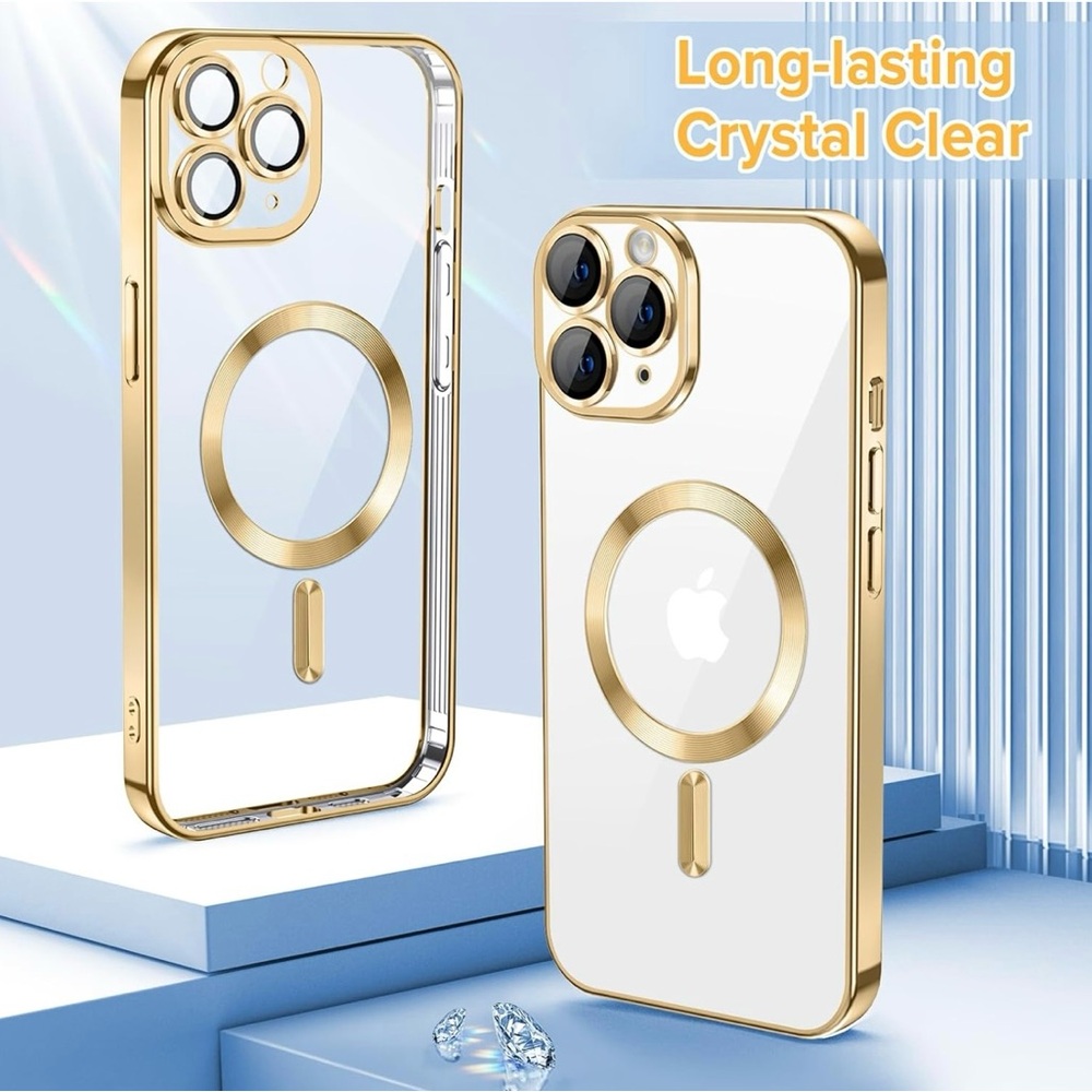 Apple Clear and Gold Phone Case